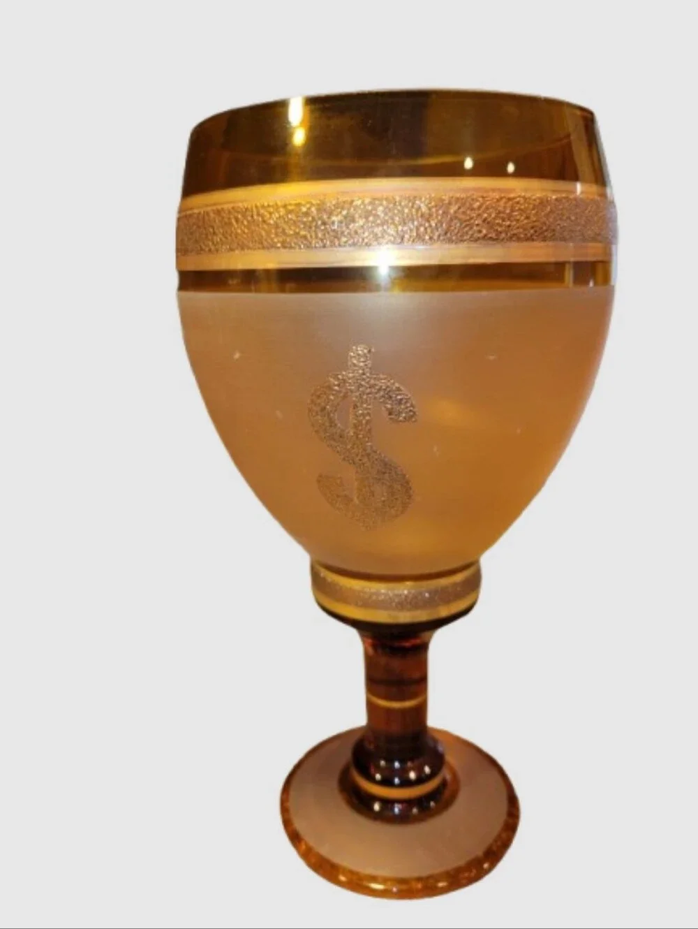 VTG Madabout King of Pimp Cups Goblet NIB 14K Gold Accent Novelty Gag Gift